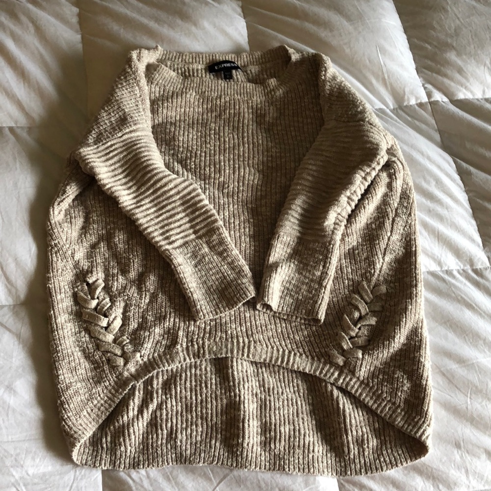 Small Express tan sweater